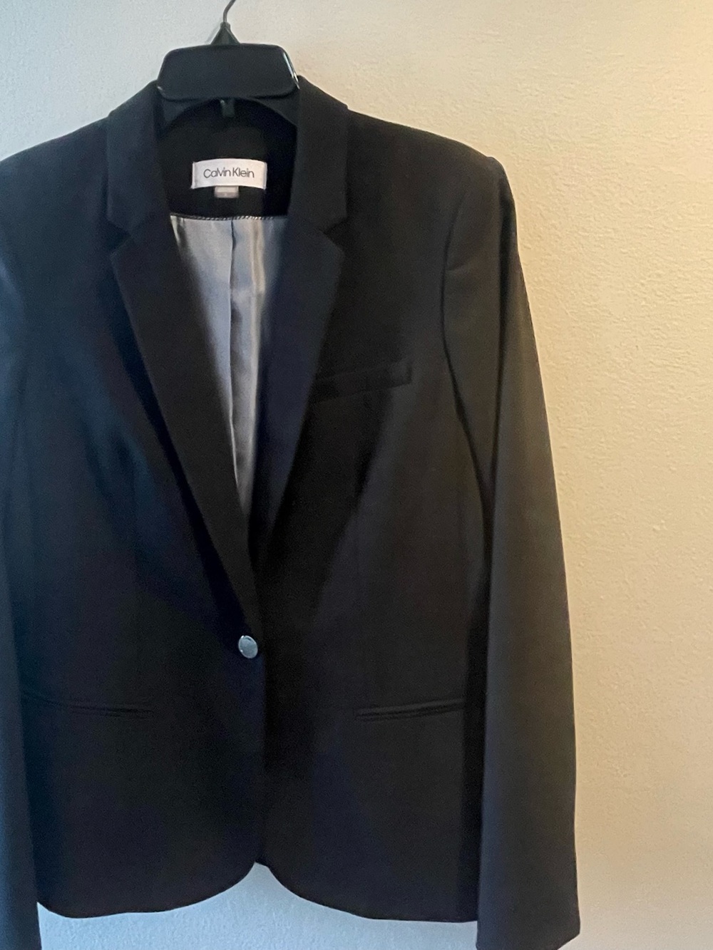 Calvin Klein Black Jacket with Silver Lining